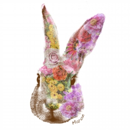 アニマルフラワー似顔絵