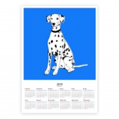 ポスターカレンダー犬アート・イラスト1