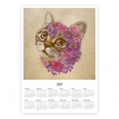 ポスターカレンダー猫アート・イラスト1