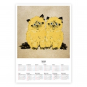 ポスターカレンダー猫アート・イラスト4