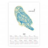 ポスターカレンダー鳥アート・イラスト1
