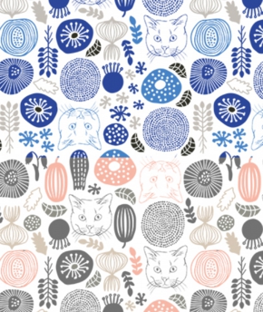 ノルディック柄パターン似顔絵