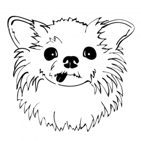 犬グッズデザイン ペンイラスト